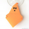 Marque-place fantôme halloween orange