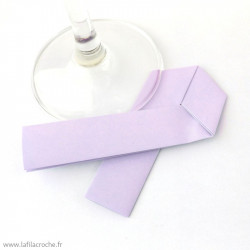 Marque-place ruban forme ruban mauve
