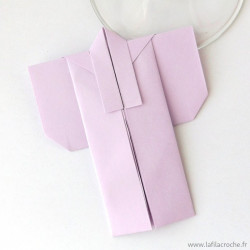 marque-place Kimono origami mauve