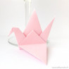 Marque-place grue origami rose clair