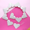 Guirlande de coeurs origami en papier de livre
