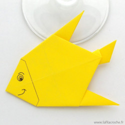 marque-place poisson original en origami