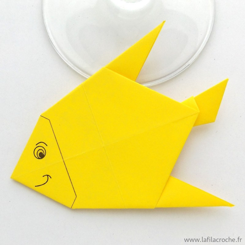 marque-place poisson original en origami