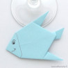 marque-place poisson origami pour baptême