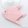 marque-place poisson origami rose clair