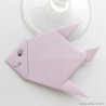 marque-place pliage poisson mauve
