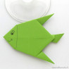 marque-place origami poisson vert