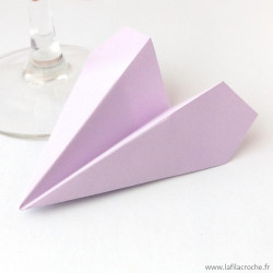 Marque-place avion mauve