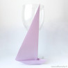 Marque-place bateau à voile mauve