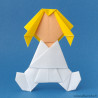 Poupée La Mariée en papier origami