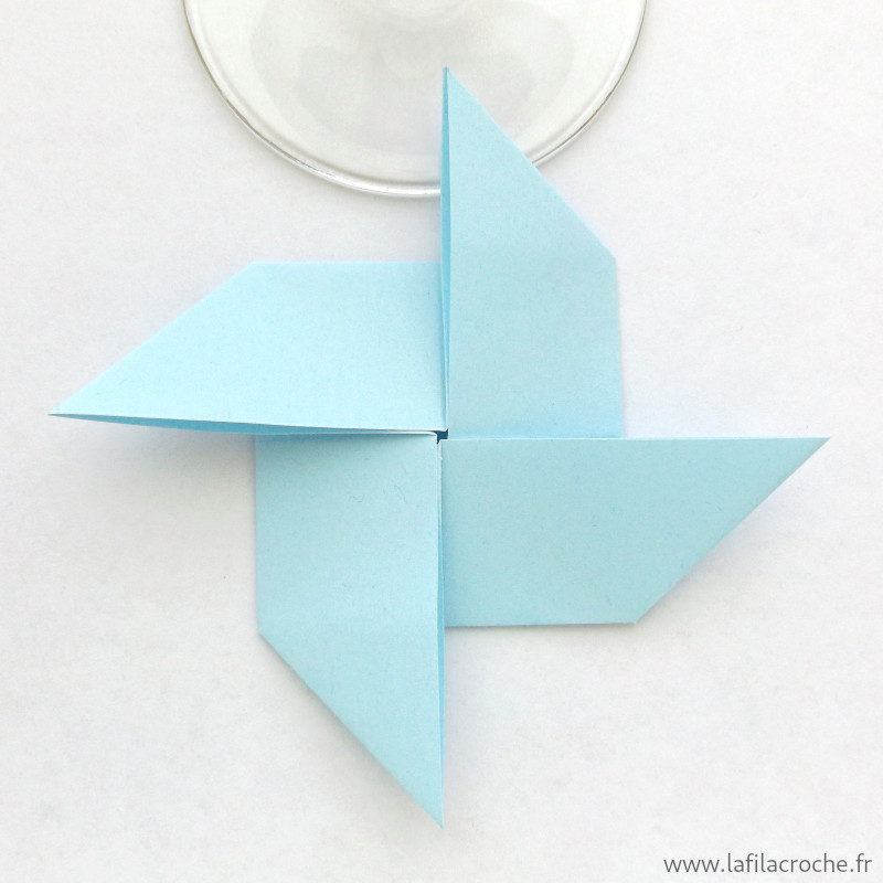 Marque-place moulin à vent bleu clair