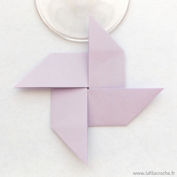 Marque-place moulin à vent mauve