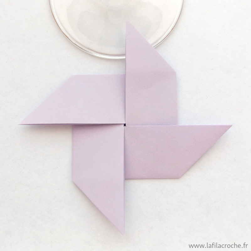 Marque-place moulin à vent mauve