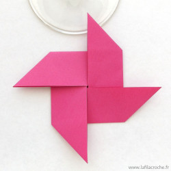 Marque-place moulin à vent rose