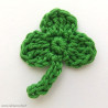 Décoration trèfle crocheté