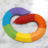Grand serpent en papier articulé couleur arc-en-ciel