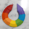 Petit serpent origami couleur arc-en-ciel