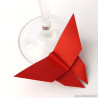 marque-place papillon rouge en origami