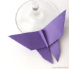 marque-place papillon violet personnalisable avec prénom