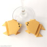 Marque-place grenouille origami sable