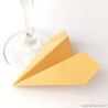 Marque-place avion origami couleur sable