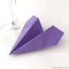 Marque-place avion en papier violet