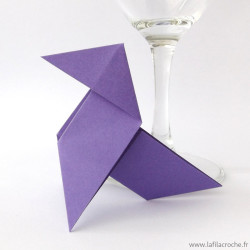 Marque-place cocotte violette