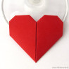 Marque-place mariage cœur origami rouge