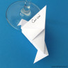 Marque-place pigeon blanc origami