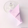 Marque-place origami pigeon mauve