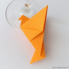 Marque-place pigeon origami orange