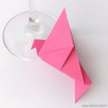 Marque-place pigeon origami rose