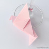 Marque-place pigeon origami rose clair