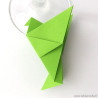 Marque-place pigeon origami vert