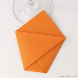 Marque-place pochette origami orange