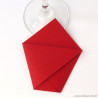Marque-place pochette origami rouge