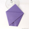 Marque-place pochette origami violet