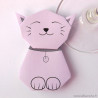 Marque-place chat mauve en origami