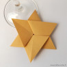 Marque-place étoile de David origami sable