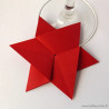 Marque-place étoile de David origami rouge