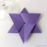 Marque-place étoile de David origami violet