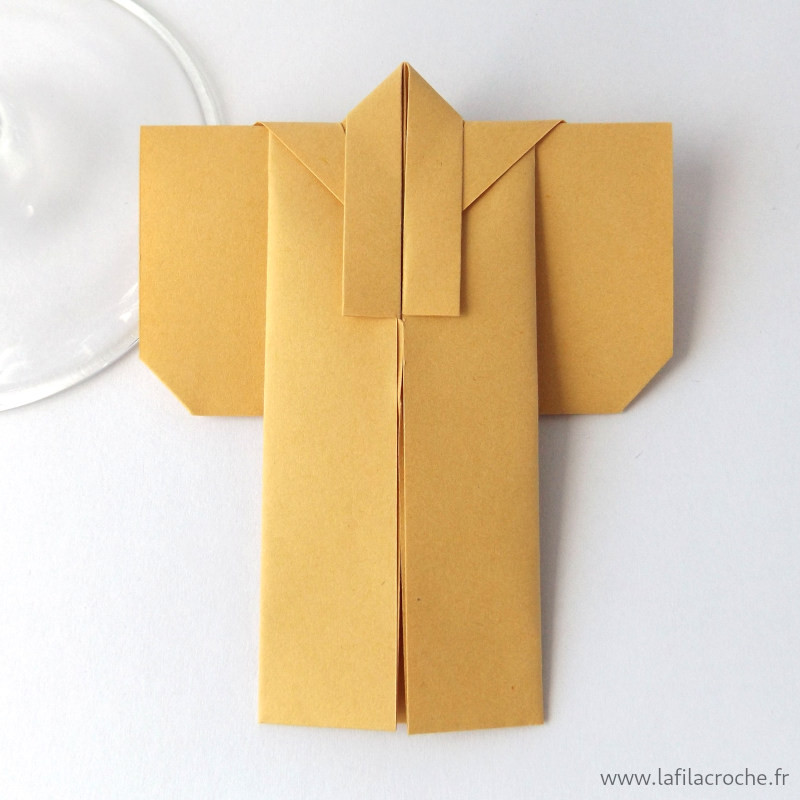 Marque-place Kimono origami sable