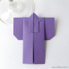 Marque-place Kimono  origami violet