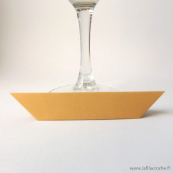 Marque-place trapèze origami sable
