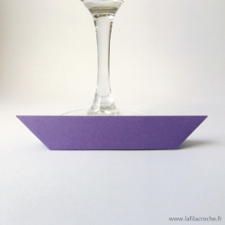 Marque-place trapèze origami violet