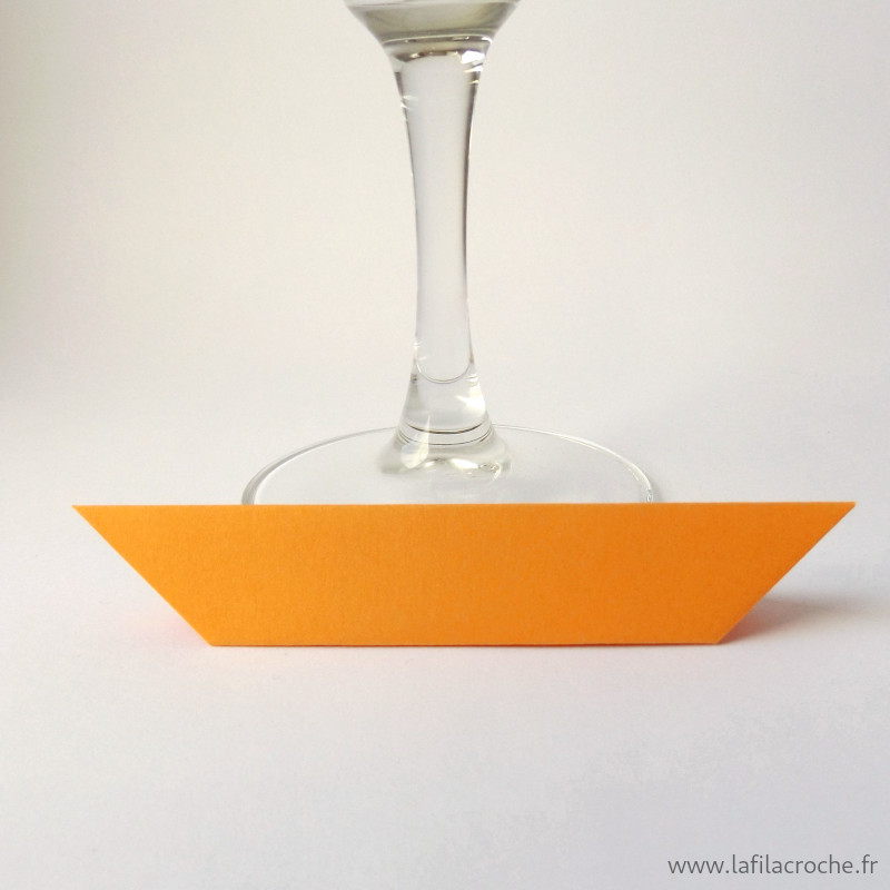 Marque-place trapèze origami orange