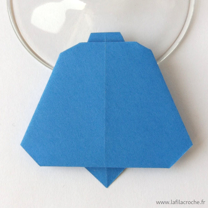 Marque-place cloche origami bleu