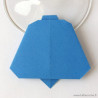Marque-place cloche origami bleu
