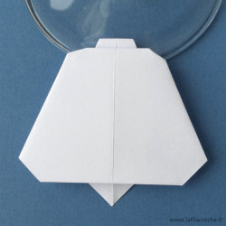Marque-place cloche origami blanc