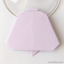 Marque-place cloche origami mauve